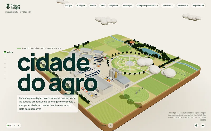 Maquete 3D da Cidade do Agro